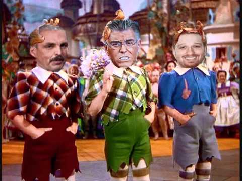 Benigno and Roberts with the WFAN Munchkin Chorus on the Mike Francesa