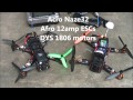 5030x3 vs 6045 Propellers on a Miniquad with DYS 1806 Motors