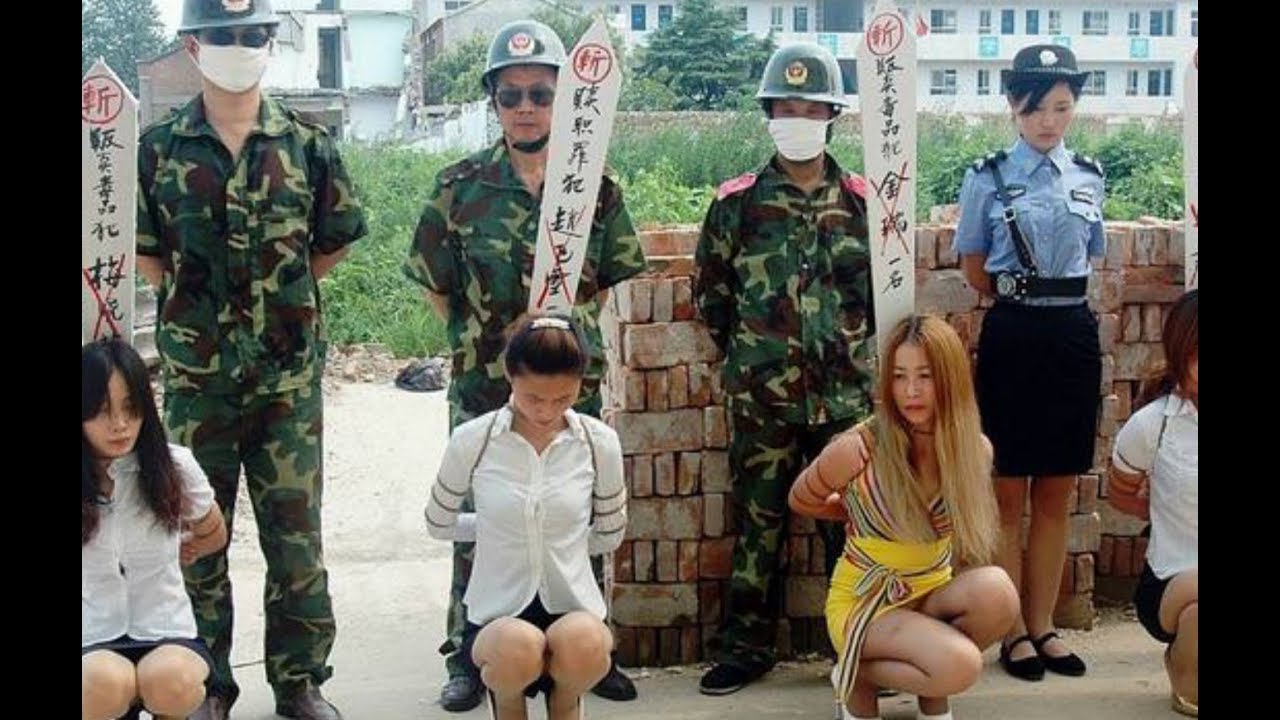 Chinese girl tied soldiers