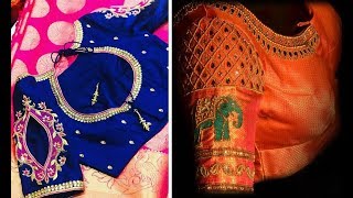 Beautiful Embroidery Work Blouse Designs Collection 2018 Maggam Work Aari Work Blouse Designs