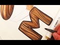 Industrial Design Sketching - Wood Texture with Markers