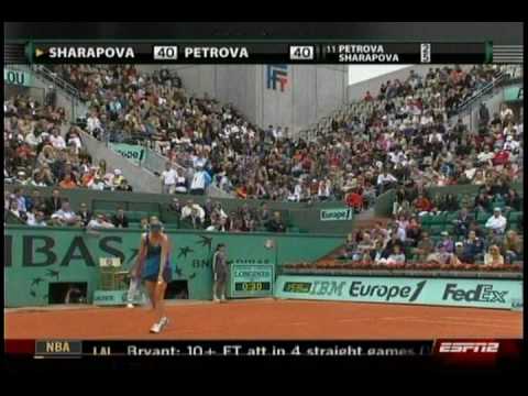 マリア シャラポワ VS Nadia ペトロワ 5- 全仏オープン 2009- 2nd Round
