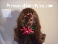Christmas Hairstyles, Candy Cane French Braid With Ribbon