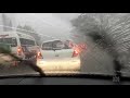 Windscreen smashes as hail pounds Brisbane
