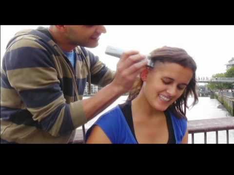 Girl shaving hair manifesto for World Equality