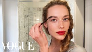 Model Hannah Ferguson's Guide to Her Magic Matte Red Lip | Beauty Secrets | Vogu