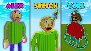 ALEX vs SKETCH vs CORL - BALDI in Minecraft! (The Pals)