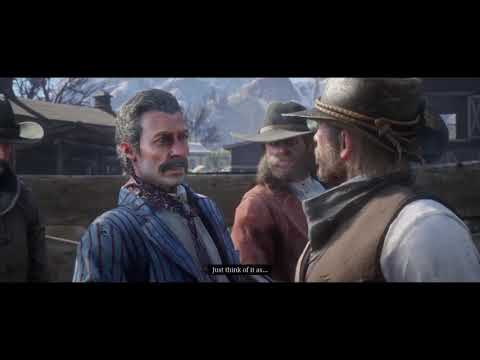RDR2   Arthur teases John for not knowing how to swim