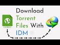 How To Download Torrent Files With IDM (Internet Download Manager)