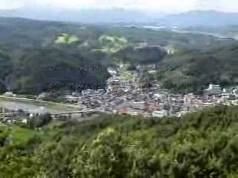 岡山県湯郷温泉を眼下に見る大山展望台