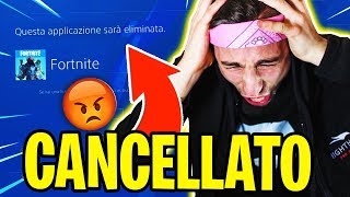 ho DISINSTALLATO FORTNITE. Ciao