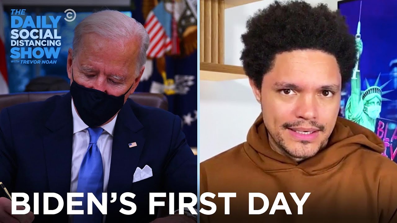 Biden’s First Day of Clearing Trump’s Extremely Low Bar | The Daily Social Distancing Show