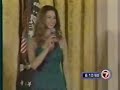 Title:Ana Cristina Performing at the White House Description:Ana Cristina's historic performance at the White House on October 6, 2006, for Hispanic heritage month. Sang "contigo en la distancia", Besame Mucho", and received an encore request from the President, for which she sang Etta Jame's classic, "At Last."