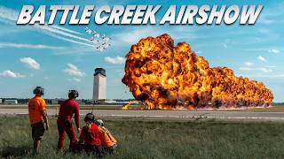 Insane Tower Views & Epic Usaf Thunderbird Pryo Battle Creek Airshow 2025 Wf 35A & Skip Stewart