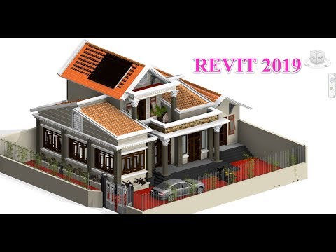 Mẫu Biệt Thự 2 Tầng Dựng Bằng Revit 2019