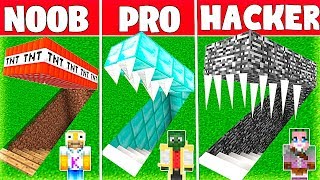 Minecraft NOOB vs PRO vs HACKER: EL BUNKER SECRETO MÁS SEGURO de MINECRAFT 💣