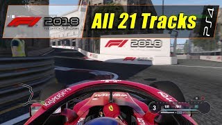 F1 2018 Ps4 - Driving All 21 Tracks - No Sprints 1080 60