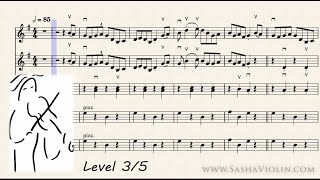 Turkey In The Straw. Music Score For String Orchestra. Play Along Rolling Score.