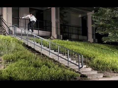 MASSIVE Oversized 19 Stair Rail 50-50 Grind - Jordan Elsey