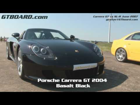 HD: McLaren MB SL-R vs Carrera GT 50-300 km/h SLR (30-190+ mph) real world test