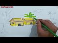 How to draw scenery of Light and shadow by Pencil sketch | Landscape Drawing