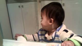 Isaac babbling in the bathroom Isaac babbling in the bathroom