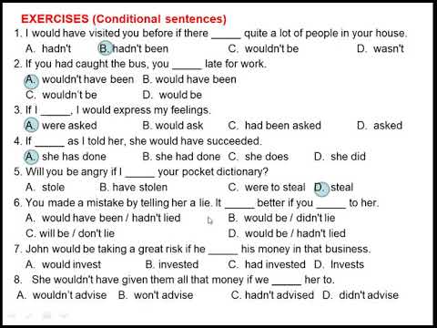 Bài tập câu điều kiện Conditional sentences exercies