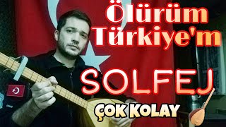 Ölürüm Türkiye'm SOLFEJ- Kısa Sap Bağlama Dersi-Çok Kolay (Mustafa Yıldızdoğan) 