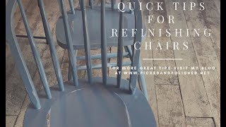 Time Saving Tip for Refinishing Chairs