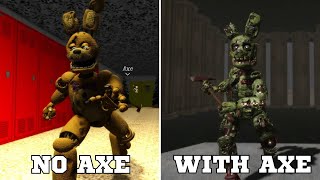 Pillar Chase 2 Springtrap No Axe Vs With Axe Style Comparison