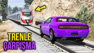 Süper Güçlü Arabalar Süper Hızlı Trenle Çarpışıyor Gta 5