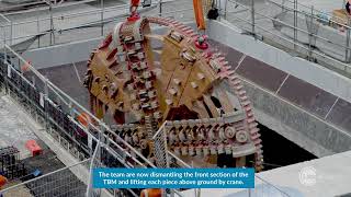 City Rail Link Tunnel Boring Machine Cutterhead Lift