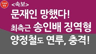 문재인 망했다! 최측근 송인배 징역형 양정철도 연루, 충격! (진성호의 융단폭격)