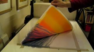 Red Sky at Night - monotype printing story