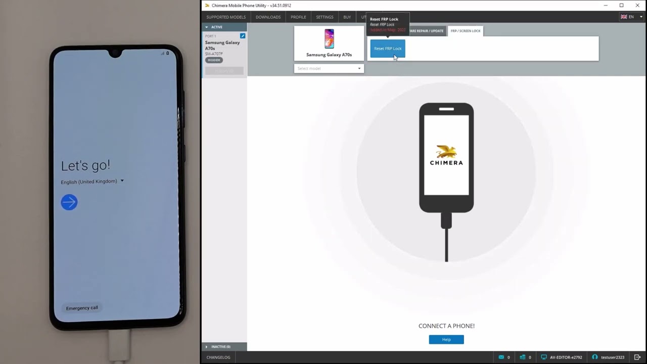 Samsung FRP Reset with ChimeraTool Samsung FRP Reset with ChimeraTool