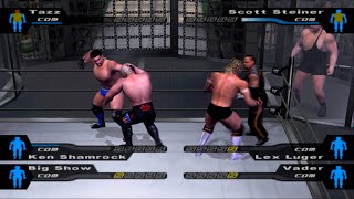 Elimination Chamber Match | Tazz, Lex Luger, Shamrock, Scott Steiner, Vader, Big
