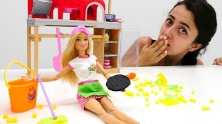 Sevcan Barbie Için Pizzacı Mesleğini Buluyor. Kız Oyunları