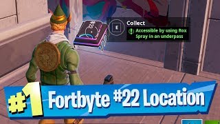 Fortnite Fortbyte #22 Location - Accessible by using Rox Spray in an Underpass