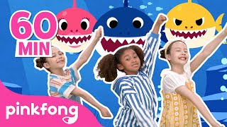 4K Dança Com A Família De Dedos Tubarões Completopinkfong, Bebê Tubarão Canções Para Crianças