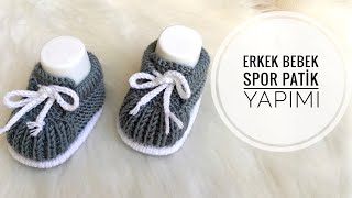 ERKEK BEBEK SPOR PATİK YAPIMI (Baby Socks Crochet Tutorial)