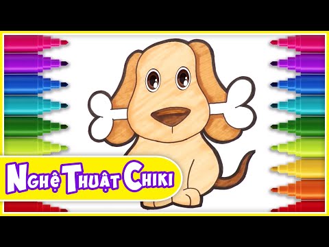 Làm thế nào để vẽ con chó | How to draw a dog | Nghệ thuật Chiki | Bản vẽ đơn giản cho trẻ em
