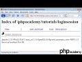 PHP Tutorials: Register&Login: User login (Part 1)