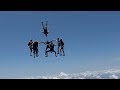 Incredible Moment Skydivers Dive Through Ring