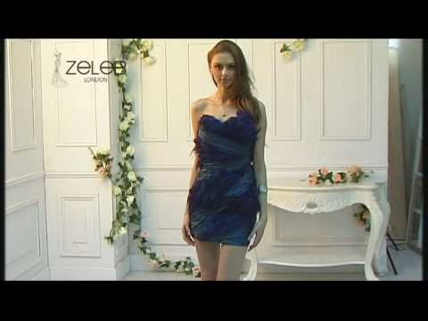 wwwzelebcouk Taffeta and ostrich feather mini party dress