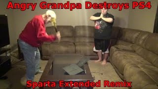 Sparta Duel Angry Grandpa Destroys Ps4 Has A Sparta Extended Remix