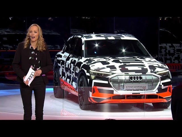Audi A6 and Audi e-tron prototype at the Geneva Motor Show