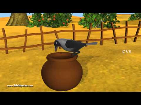 Ek Kauwa Pyaasa tha Poem - 3D Animation Hindi Nursery Rhymes...
