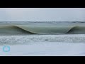 Frozen 'Slurpee' Waves Lick the Shores of Nantucket