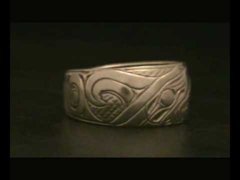 Wedding band Thunderbird Pacific Northwest Coast Native American Indian 