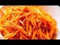 Spicy Korean carrot salad! Super easy to make and delicious!